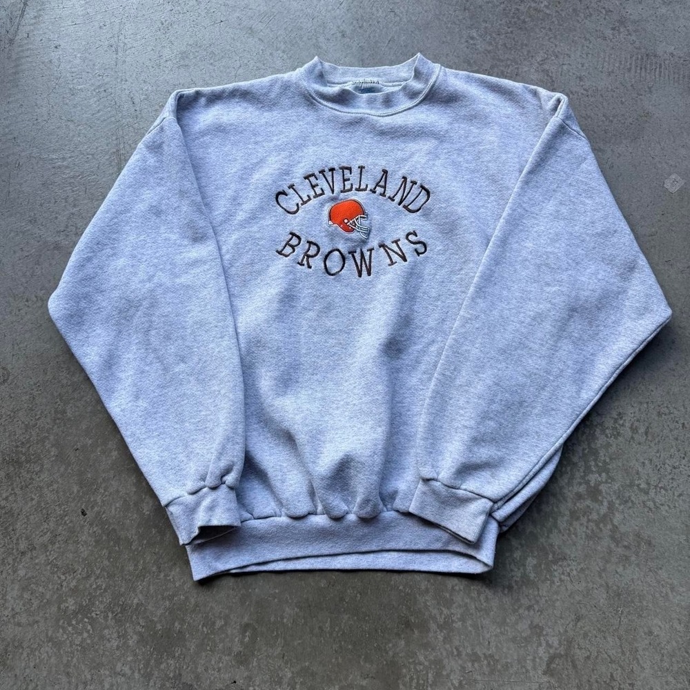 Vintage 90s NFL Football Cleveland Browns Embroidered Crewneck Sportswear